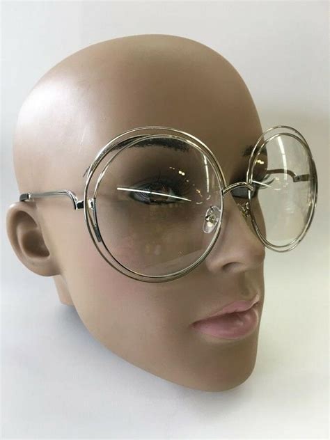 oversize retro vintage clear lens eye glasses large