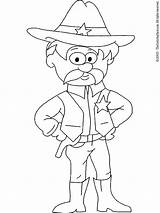 Sheriff Coloring Pages Badge Color Kids Print Getcolorings Lightupyourbrain sketch template