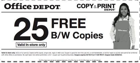 office depot coupons   copies  living rich  coupons