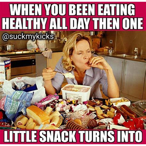 eating healthy  day    snack turns  fitness diet humor
