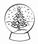 Coloring Pages Snow Globes Snowglobe Comments sketch template