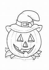 Halloween Coloring Pages Kids Pumpkin Printable Print Ghost sketch template