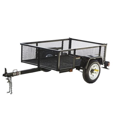 shop carry  trailer  ft     ft wire mesh utility trailer  lowescom