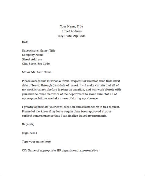 sample formal request letter templates   ms word