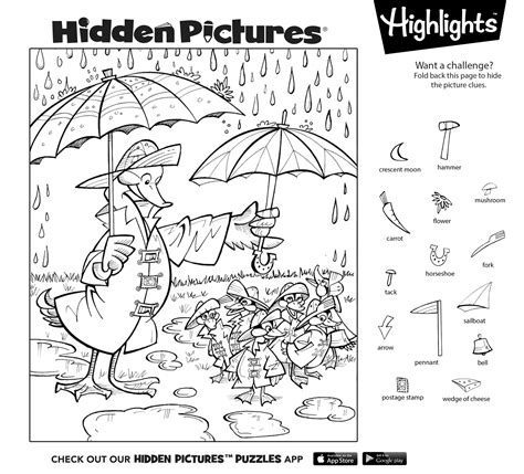 hidden pictures printable highlights