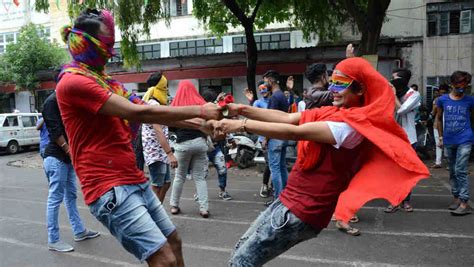 lgbtiq supporters in nagpur dancing after india s top