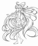 Coloring Pages Vocaloid Miku Hatsune Getdrawings Getcolorings Chibi Colorings sketch template