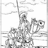 Don Quijote Sancho Mancha Quixote La Coloring Pages sketch template