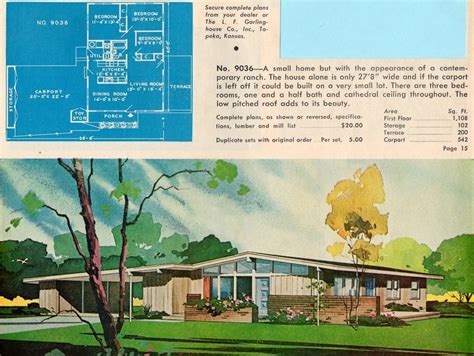 mid century house palns mid century modern house plans vintage house plans ranch exterior