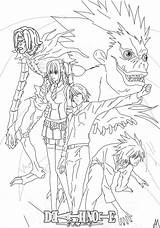 Ausmalbilder Ryuk Chorando Animes Deathnote sketch template