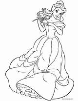 Belle Colorare Colouring Cinderella Little Ballerina Disneyclips Coloringfolder sketch template