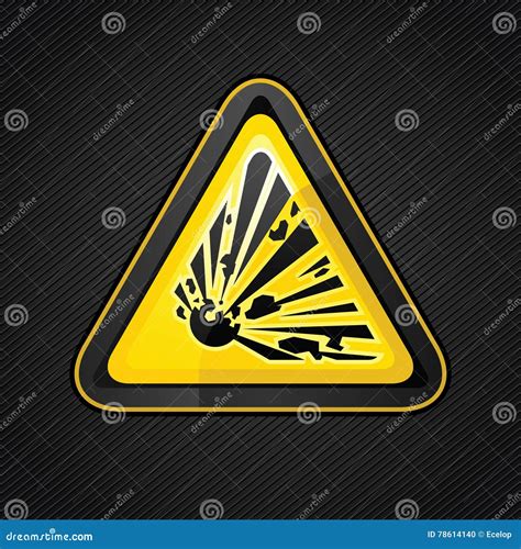 het explosieve teken van de gevaargevarendriehoek vector illustratie illustration  internet