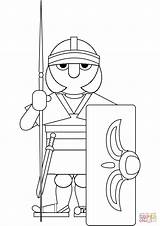 Romano Colorare Pages Centurion Disegno Centurione Guerriero Soldier Legionary sketch template