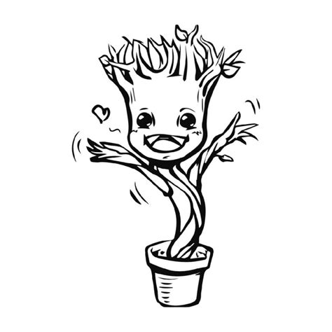 baby groot coloring page  worksheets