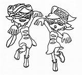 Splatoon Squid Sisters Scribblefun Ausmalbilder Coloringfolder sketch template