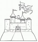 Coloring Pages Dragon Castle Printable Kids Flying Castles Print Knights Over Colorear Castillo Princess Dragons Printables Para Color Gif Cartoon sketch template