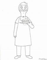 Burgers Bob Belcher Bobs Coloring Pages Deviantart Drawings sketch template