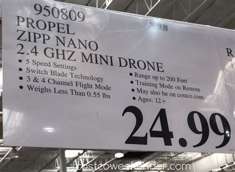 propel zipp nano  ghz high performance drone costco weekender