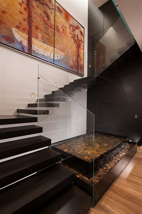 glass staircase wall designs   graceful impact