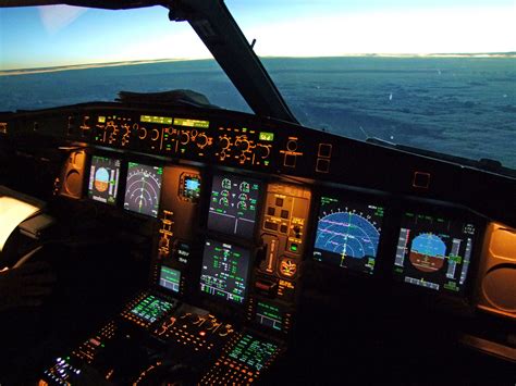 airbus   illuminated cockpit aircraft wallpaper  aeronefnet