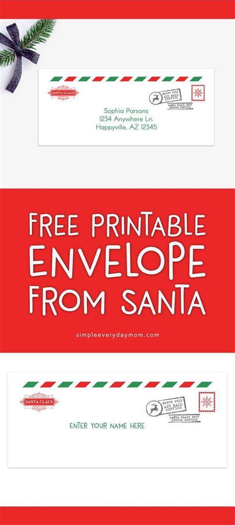 printable santa envelopes north pole  resume templates