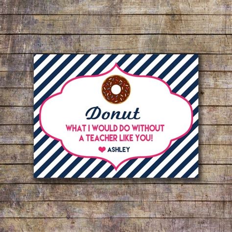 items similar  printable custom kids donut themed teacher