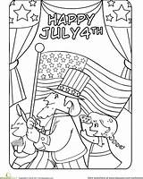 Coloring July Parade Fourth Pages 4th Printable Color Education Colouring Summer Getdrawings Patriotism Drawing sketch template