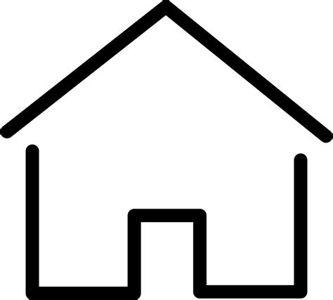 simple house thin svg png icon   simple house logo png clipart full size clipart