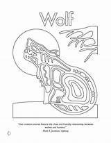 Native Pages Coloring American First Nations Symbols Animal Getcolorings Printable Symb Color sketch template