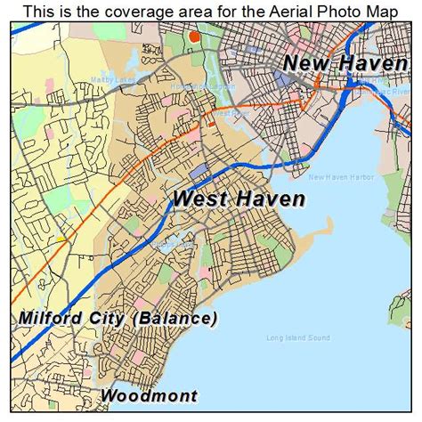 aerial photography map  west haven ct connecticut