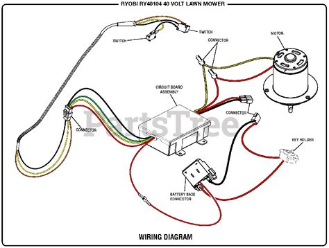 ryobi ry   ryobi  walk  mower rev    wiring diagram parts
