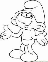 Smurf Clumsy Smurfs Coloringpages101 sketch template