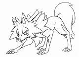 Lougaroc Coloriages Pokémon sketch template