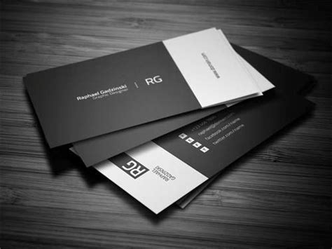 Black And White Business Cards Graphics Design