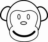 Monkey Clip Clipart Coloring Pages Wikiclipart sketch template