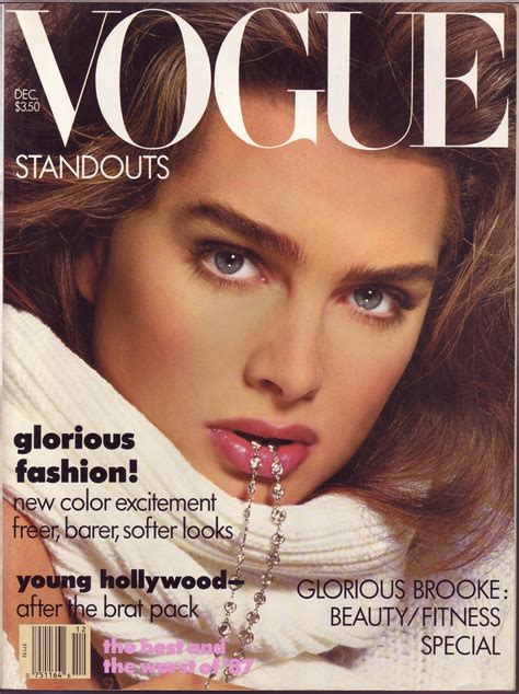 Vogue December 1987 Brooke Shields Brooke Shields Magazine Cover