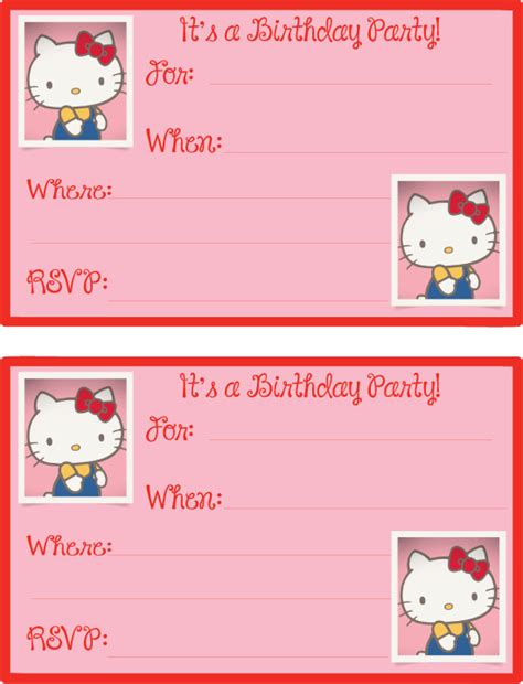 kitty printables birthday invitations mpp