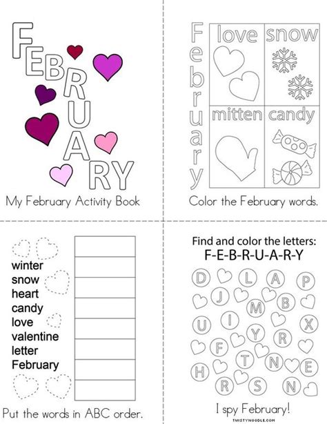february activity book twisty noodle