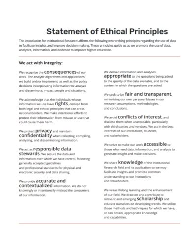 ethical statement samples approval research considerations