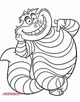 Cheshire Wonderland Wunderland Malvorlagen Druckbare Caterpillar Dinah Effortfulg Disneyclips Designlooter sketch template