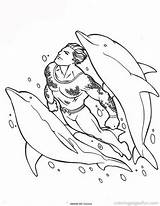Aquaman Superhelden Dauphins Amis Kolorowanki Coloriages Animaatjes Dzieci Zo Kalender Malvorlage Erstellen sketch template
