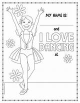 Dance Coloring Pages Printable Ballet Class Sheets Word Irish Dancing Colouring Kids Color Sheet Camp Dancers Teacher Print Summer Crafts sketch template