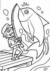 Fisherman Coloring Pages Printable Books sketch template