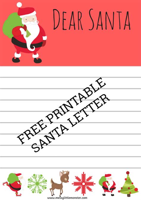 printable letters  santa messy  monster