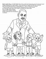Coloring Martin Luther King Pages Jr Leaders African American Drawing Puzzle Jigsaw Children Color Printable Book Books Worksheets Worksheet Getcolorings sketch template