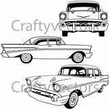 1957 Chevrolet Drawings Cricut sketch template