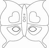Para Mariposa Coloring Pages Butterfly Mask Mascara sketch template