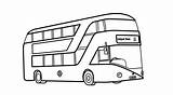 Line Bus Drawing Drawings London Paintingvalley sketch template