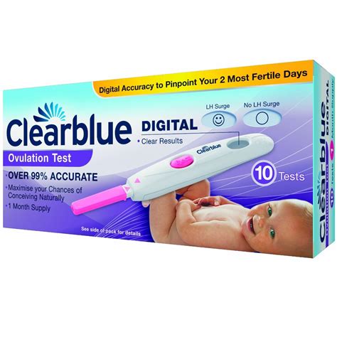 clearblue digital ovulation ten test sticks testing kit brand  pack