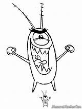 Plankton Spongebob Coloring Pages Mewarnai Template Sketch sketch template